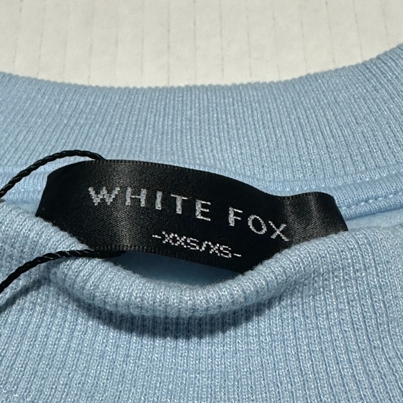 White Fox Boutique With Love And Romance Baby Blue Sweatshirt - Picture 5 of 6